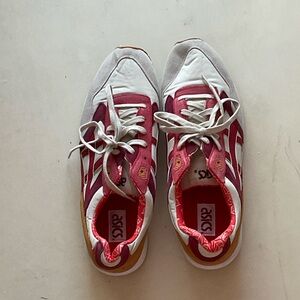 ASICS Burgundy and White Running Shoes